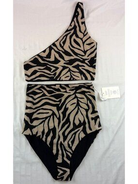 NWT Baiia Women's One Shoulder High Waisted Reversible Bikini Set SIze 14 $275